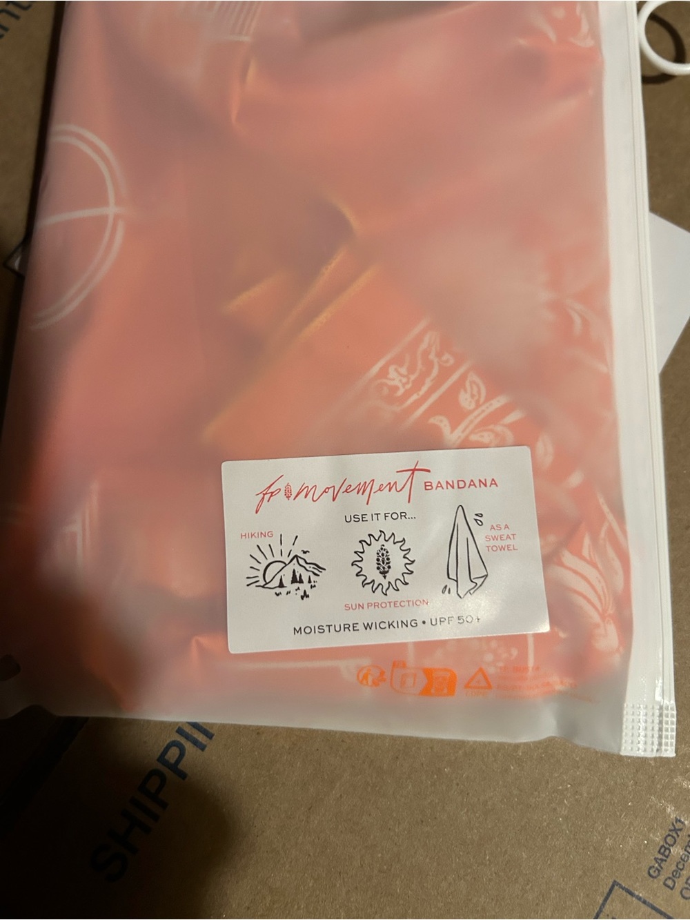FP Movement by Free People Coral Bandana - Moisture-Wicking Sun Protection